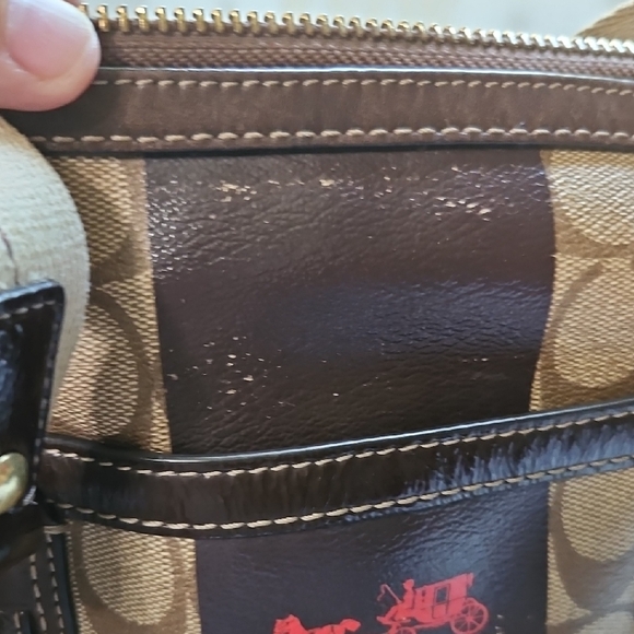 COACH EUC Y2K HERITAGE CARRIAGE  Brown Leatherware Satchel - Picture 11 of 16